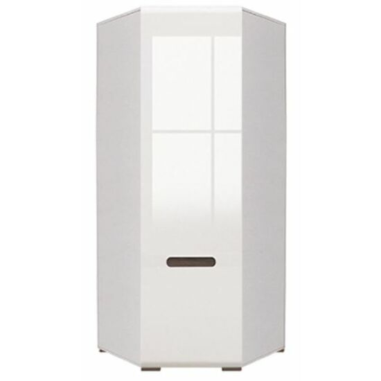 Azteca R system SZFN1D/21/10 sarokszekrény állvány magasfényű fehér ajtós szekrény 