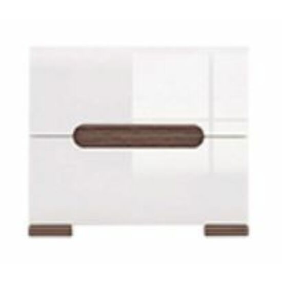 Azteca system KOM2S/4/5 éjjeli szekrény állvány magasfényű fehér ajtós szekrény